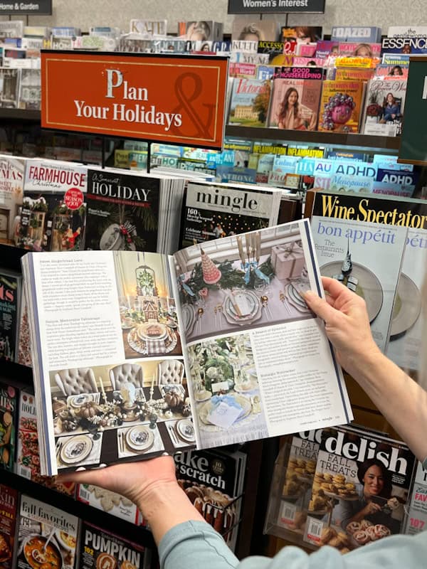 Holiday magazine featuring party ideas holiday planning.